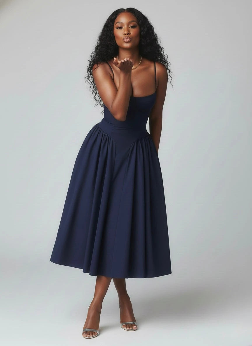IREP Stealth Wealth Shani Sweetheart Neck Midi Cami Dress IREP Stealth Wealth Shani Sweetheart Neck Midi Cami Dress