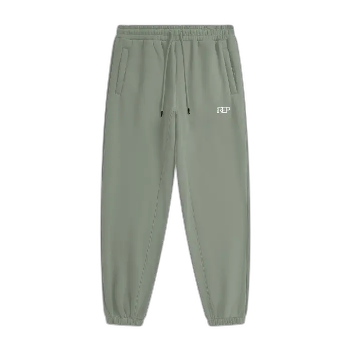 IREP Classic Sweatpants - Grayish Green/White - iRepBrand