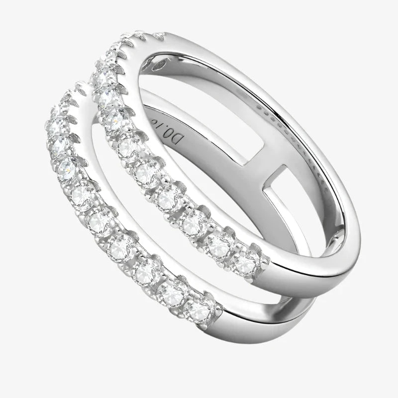 IREP Alazne Moissanite Double Layered Ring Ring iRepBrand