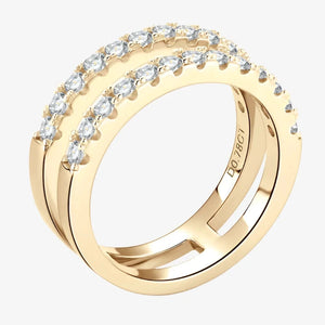 IREP Alazne Moissanite Double Layered Ring Ring iRepBrand
