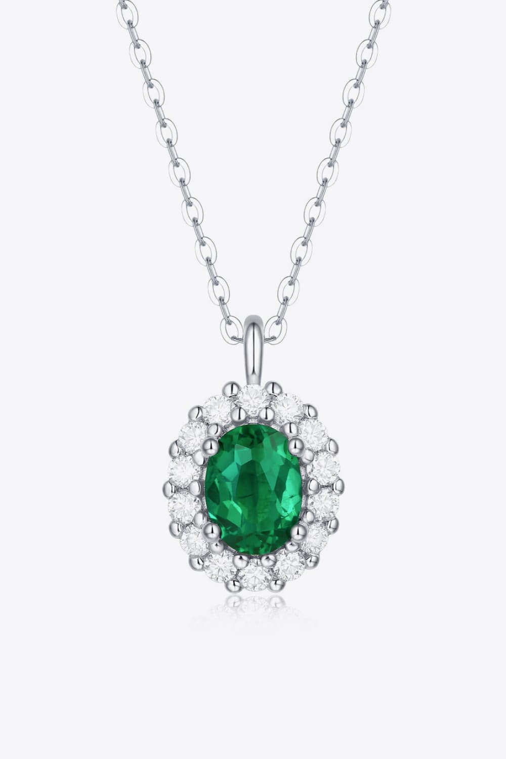 IREP Alliance 1.5 Carat Lab-Grown Emerald Pendant Necklace Chain iRepBrand