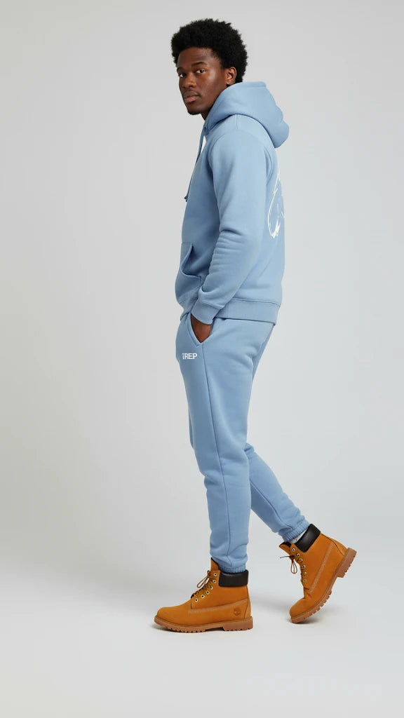 IREP Ameliorate Hoodie - Medium Blue/White  iRepBrand
