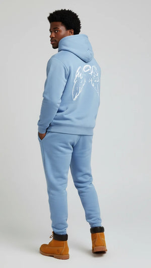 IREP Ameliorate Hoodie - Medium Blue/White  iRepBrand
