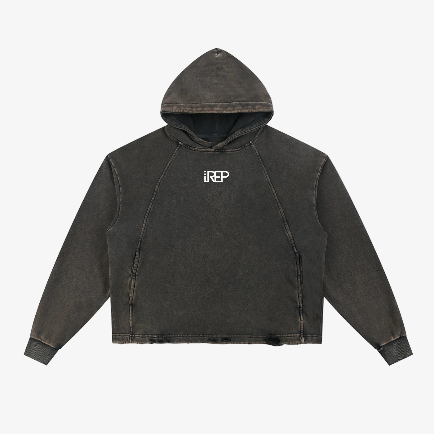 IREP Biblical Vintage Washed Frayed-Hem Hoodie  iRepBrand