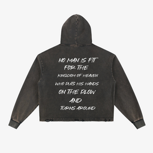 IREP Biblical Vintage Washed Frayed-Hem Hoodie  iRepBrand