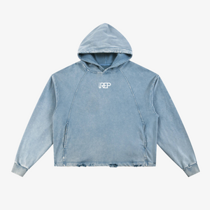 IREP Biblical Vintage Washed Frayed-Hem Hoodie  iRepBrand