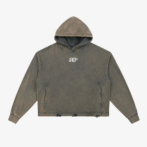 IREP Biblical Vintage Washed Frayed-Hem Hoodie  iRepBrand