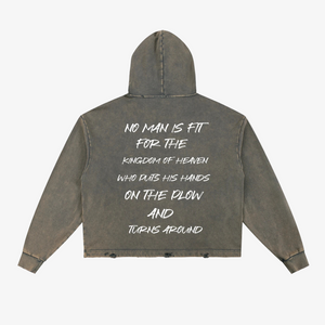 IREP Biblical Vintage Washed Frayed-Hem Hoodie  iRepBrand
