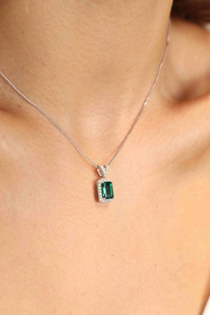 IREP Concordat 1.25 Carat Lab-Grown Emerald Pendant Necklace Chain iRepBrand