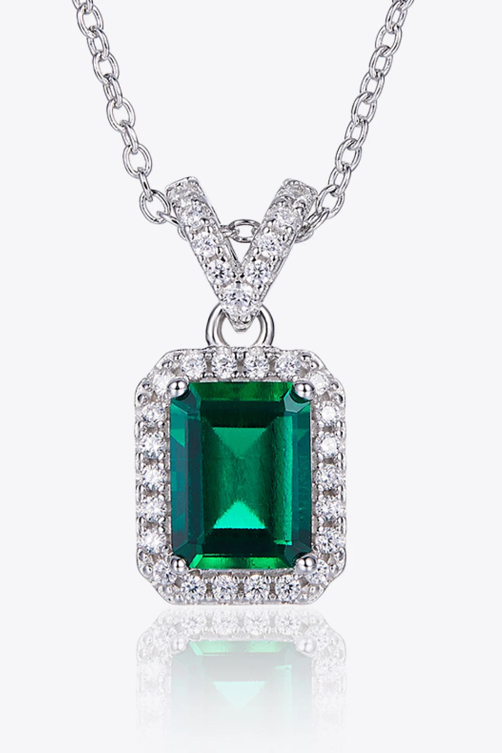 IREP Concordat 1.25 Carat Lab-Grown Emerald Pendant Necklace Chain iRepBrand