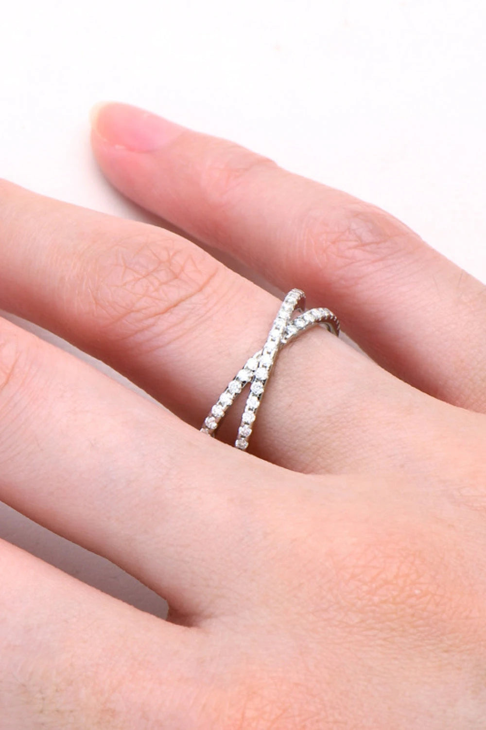 IREP Daisey Moissanite Crisscross Ring Ring iRepBrand