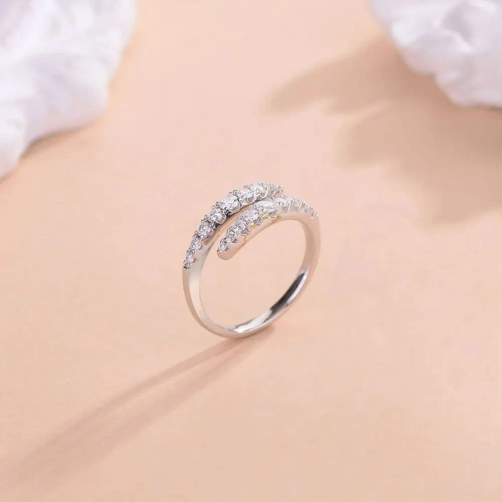 IREP Eudora Moissanite Bypass Ring Ring iRepBrand