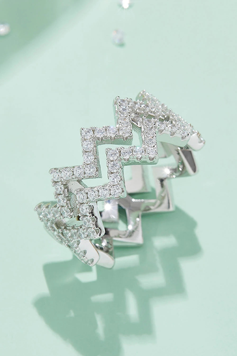 IREP Oriana Moissanite Stacking Zigzag Ring Ring iRepBrand