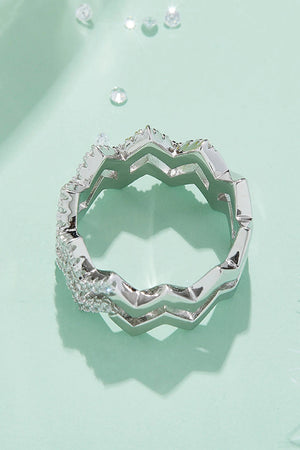 IREP Oriana Moissanite Stacking Zigzag Ring Ring iRepBrand