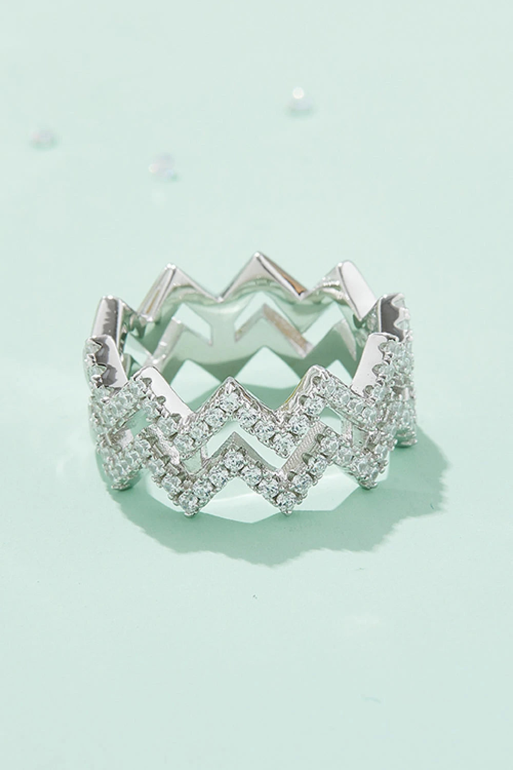 IREP Oriana Moissanite Stacking Zigzag Ring Ring iRepBrand