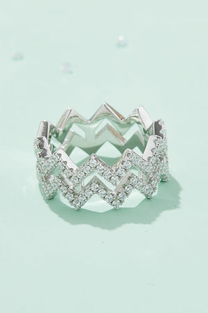 IREP Oriana Moissanite Stacking Zigzag Ring Ring iRepBrand