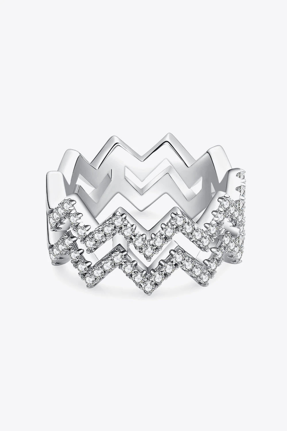 IREP Oriana Moissanite Stacking Zigzag Ring Ring iRepBrand