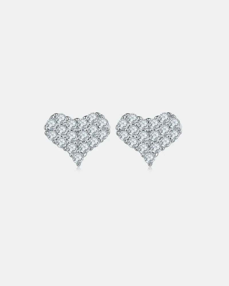 IREP Reins Moissanite Heart Stud Earrings Earrings iRepBrand