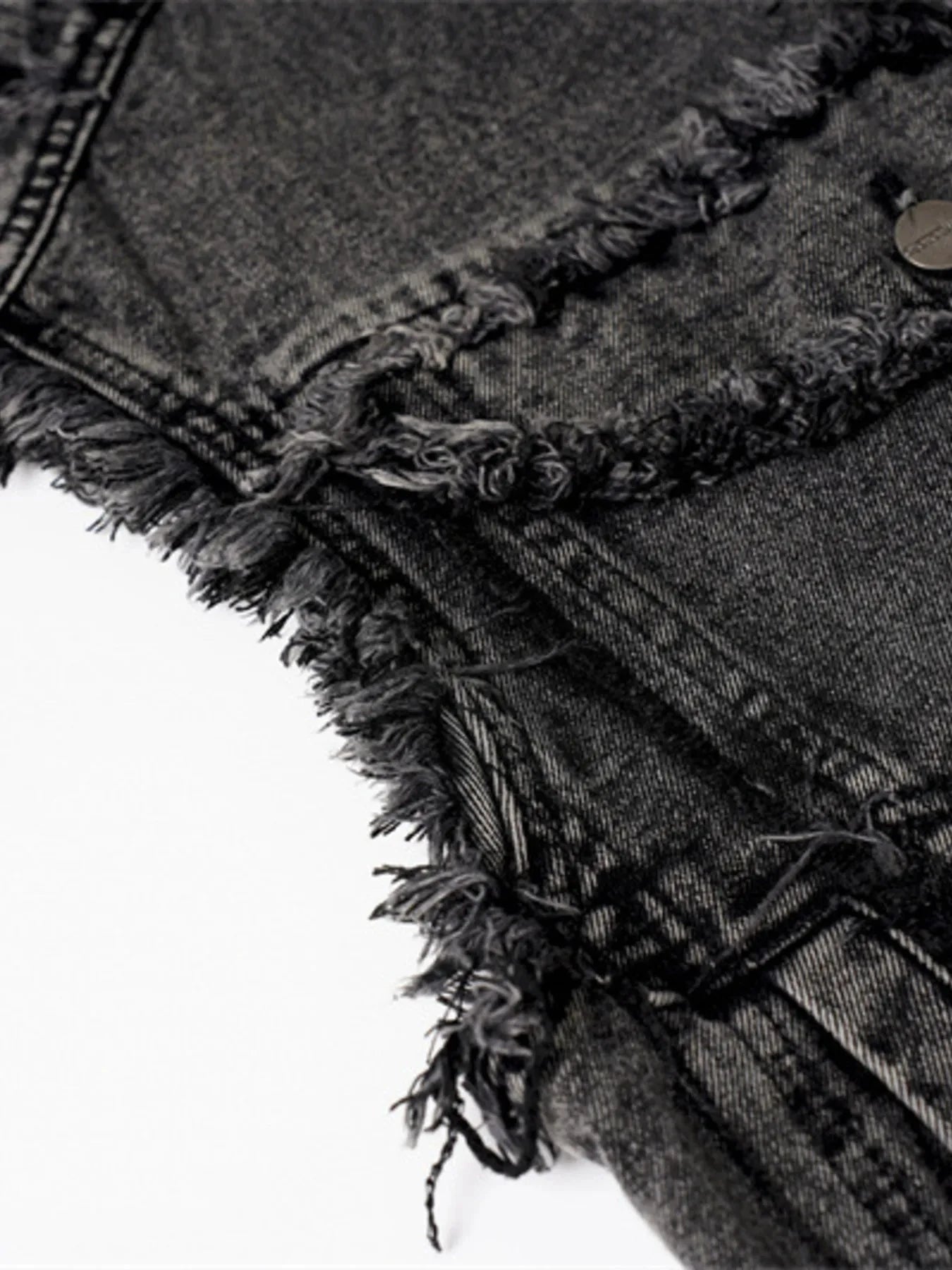 IREP Stealth Wealth Arjun Raw Hem Button Up Sleeveless Denim Jacket Jacket iRepBrand