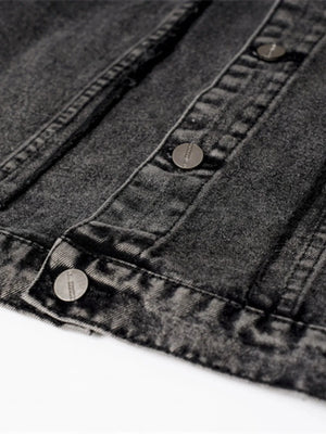 IREP Stealth Wealth Arjun Raw Hem Button Up Sleeveless Denim Jacket Jacket iRepBrand
