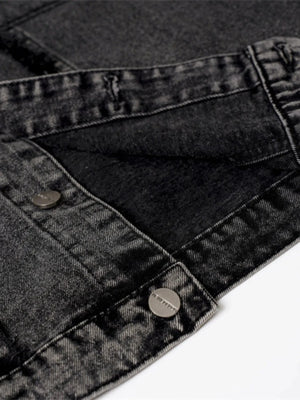 IREP Stealth Wealth Arjun Raw Hem Button Up Sleeveless Denim Jacket Jacket iRepBrand