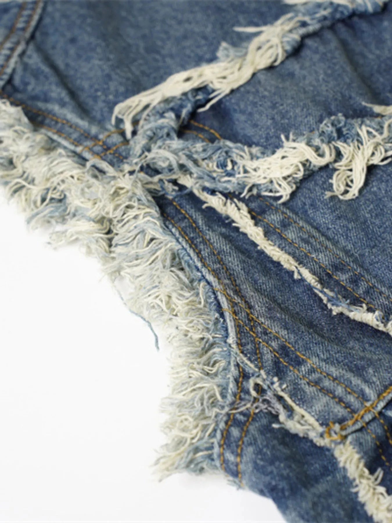 IREP Stealth Wealth Arjun Raw Hem Button Up Sleeveless Denim Jacket Jacket iRepBrand