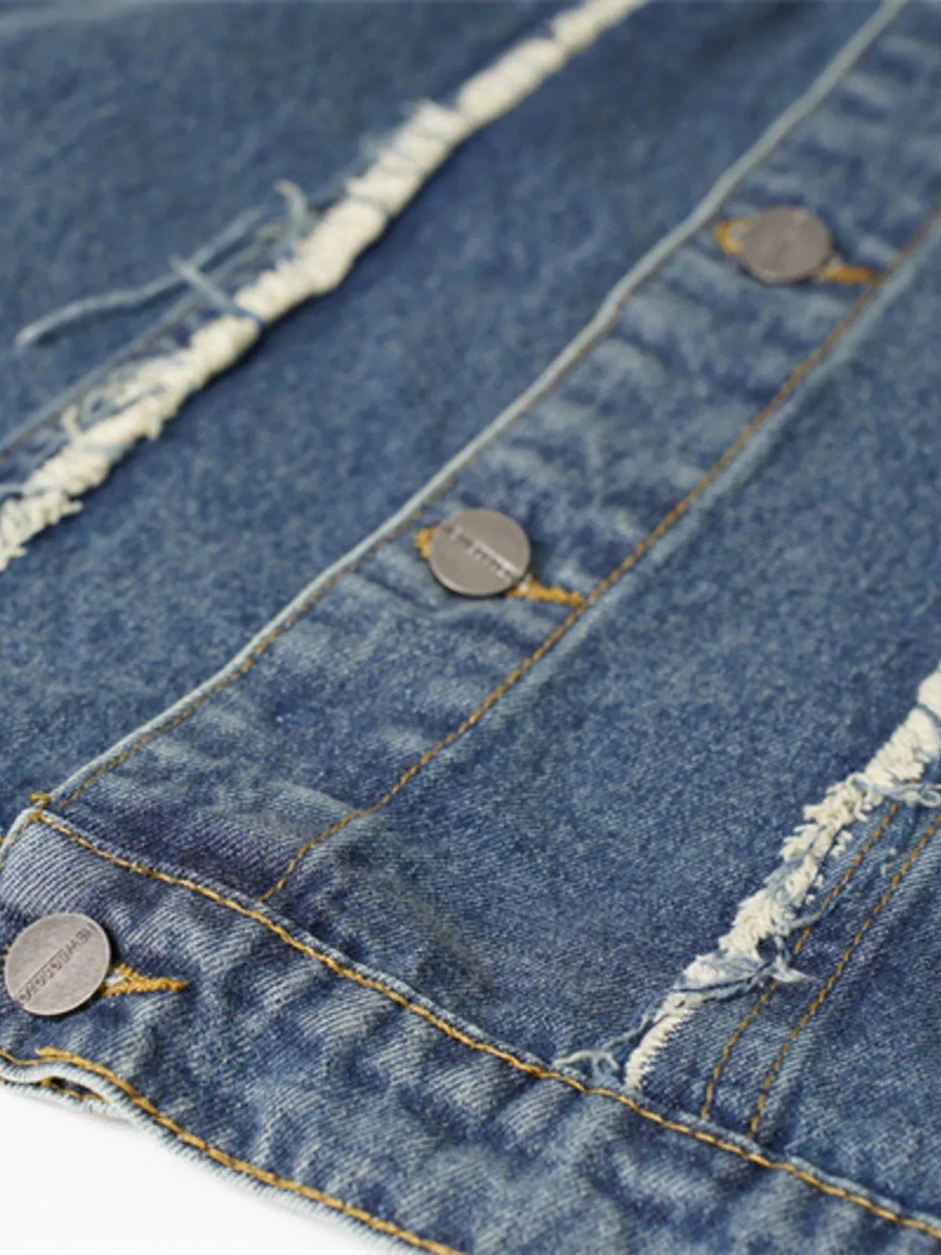 IREP Stealth Wealth Arjun Raw Hem Button Up Sleeveless Denim Jacket Jacket iRepBrand