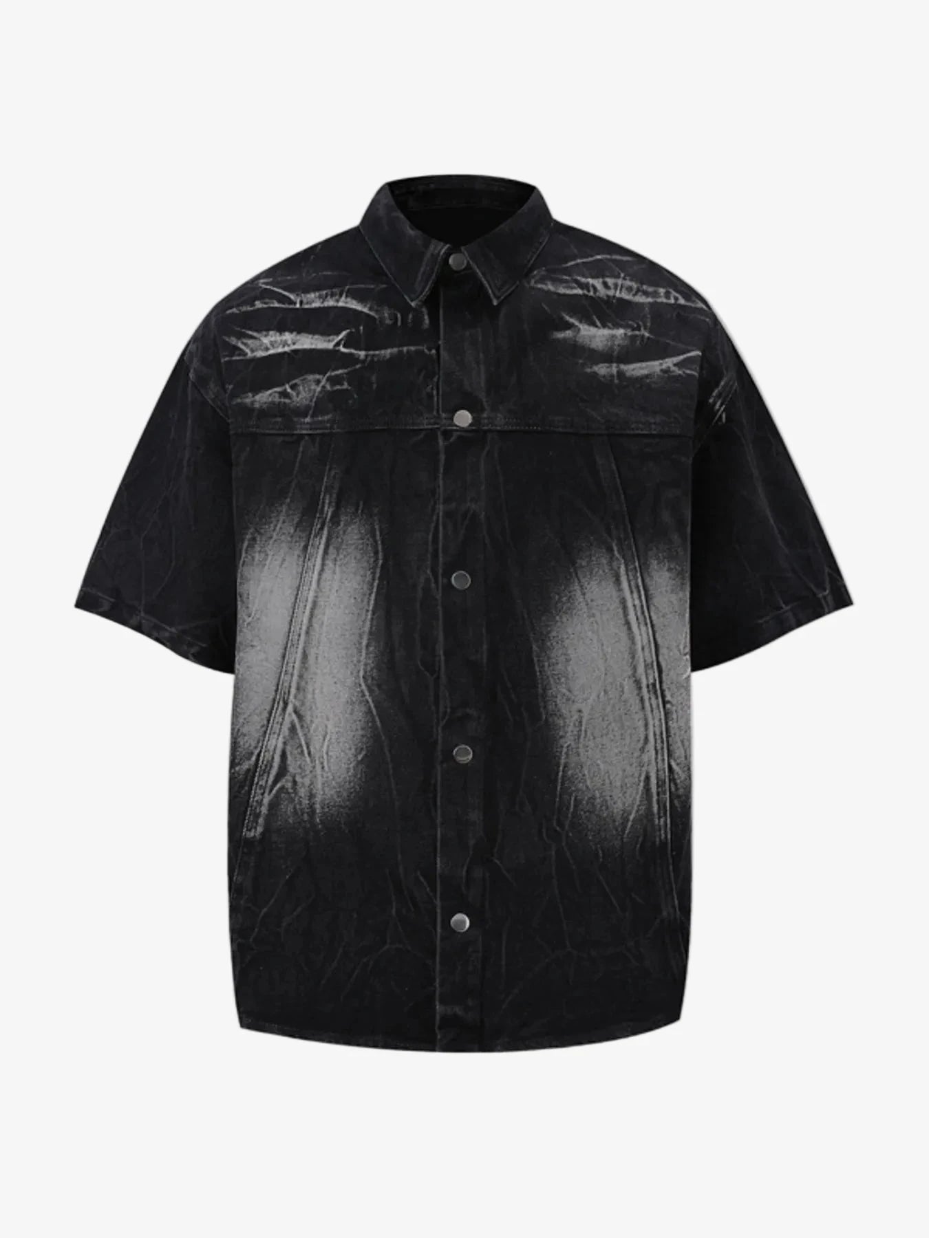 IREP Stealth Wealth Ayumu Button Up Short Sleeve Denim Shirt T-Shirt iRepBrand