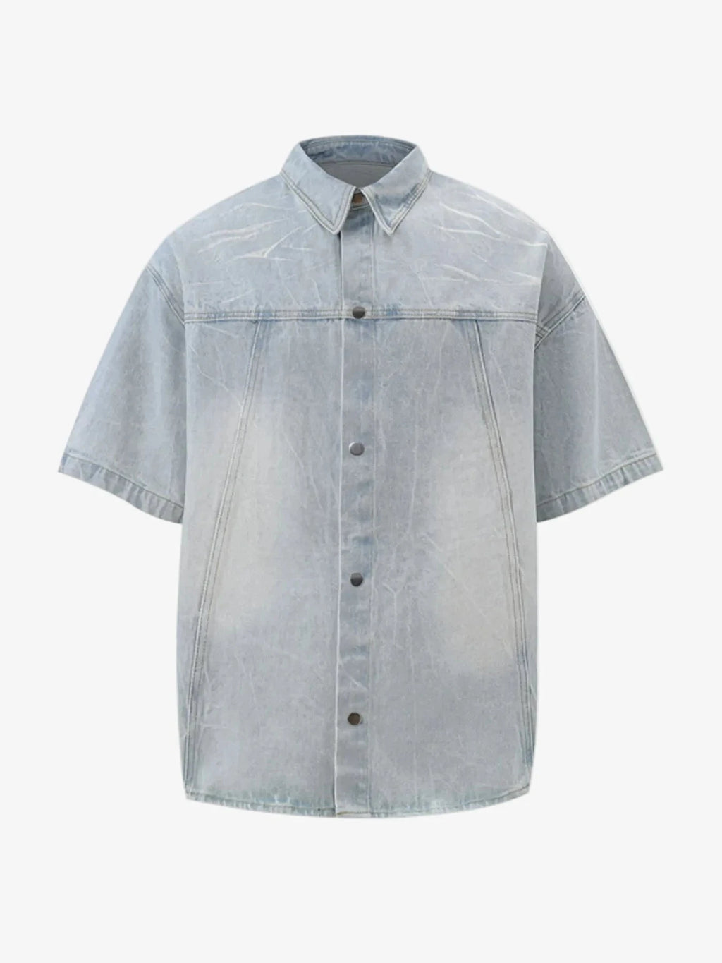 IREP Stealth Wealth Ayumu Button Up Short Sleeve Denim Shirt T-Shirt iRepBrand