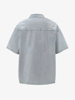 IREP Stealth Wealth Ayumu Button Up Short Sleeve Denim Shirt T-Shirt iRepBrand