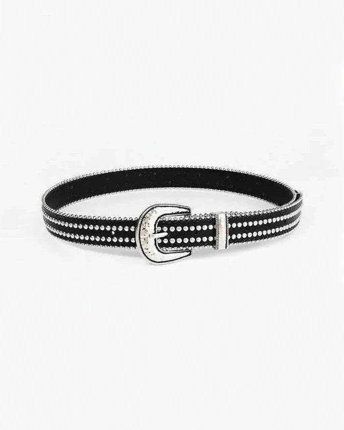 IREP Stealth Wealth Beastly Studded Rhinestone Leather Belt Belt iRepBrand