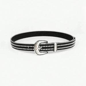 IREP Stealth Wealth Beastly Studded Rhinestone Leather Belt Belt iRepBrand