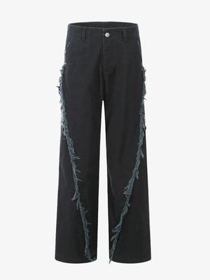 IREP Stealth Wealth Calogero Wide Leg Frayed Edge Pants Jeans iRepBrand