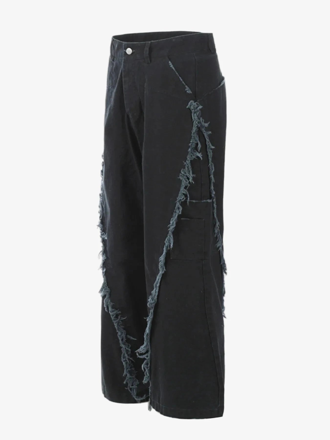 IREP Stealth Wealth Calogero Wide Leg Frayed Edge Pants Jeans iRepBrand