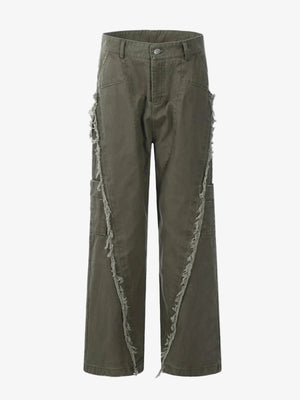 IREP Stealth Wealth Calogero Wide Leg Frayed Edge Pants Jeans iRepBrand