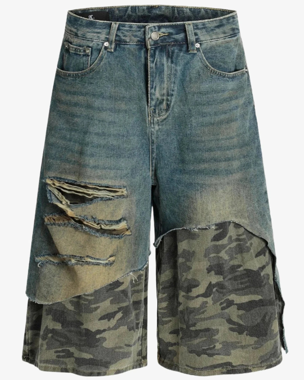 IREP Stealth Wealth Camo Patchwork Shorts Trendsi 