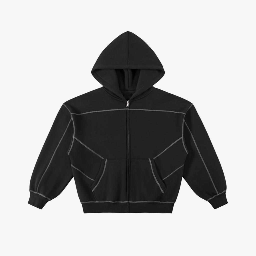 IREP Stealth Wealth Caspian Contrast-Stitched Boxy Fleece Hoodie  iRepBrand