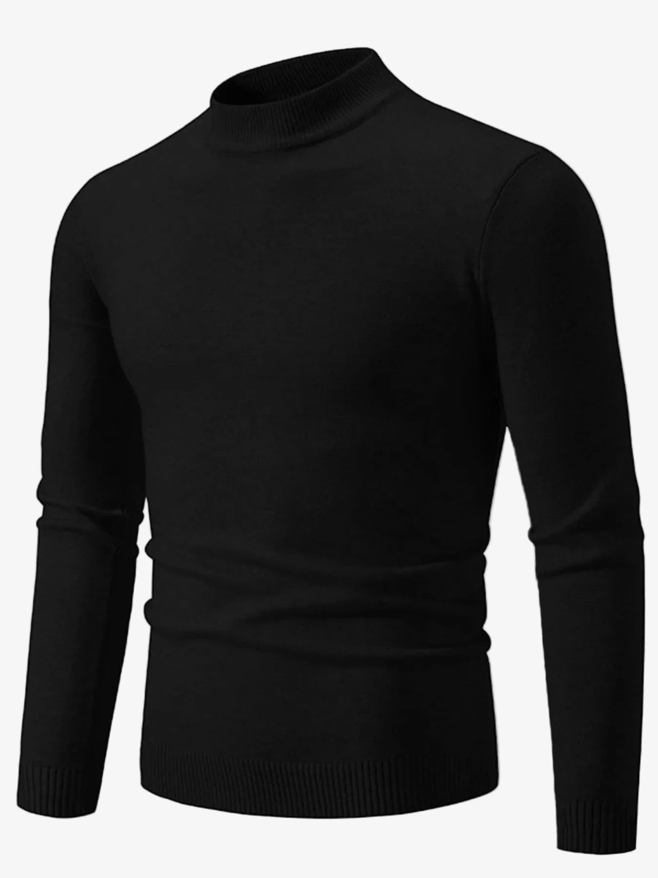 IREP Stealth Wealth Chad Ribbed Hem Mock Neck Long Sleeve Sweater Sweater iRepBrand