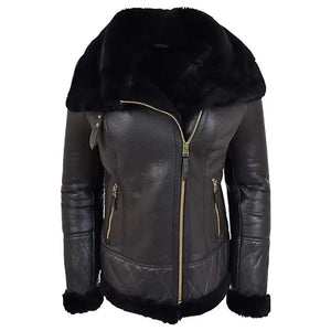 IREP Stealth Wealth Cora Shearling Leather Aviator Coat Aviator Jacket iRepBrand