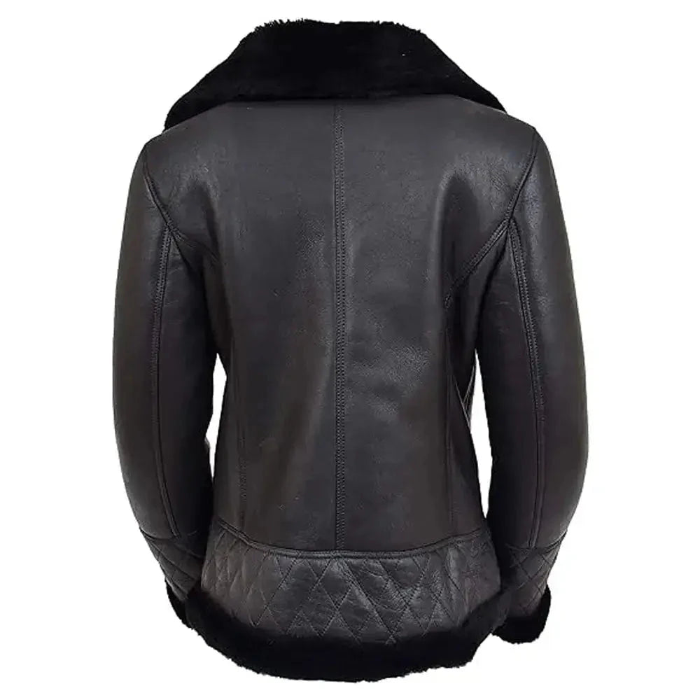 IREP Stealth Wealth Cora Shearling Leather Aviator Coat Aviator Jacket iRepBrand