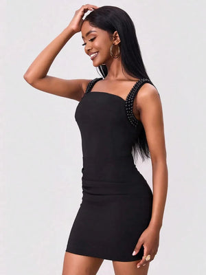 IREP Stealth Wealth Destiny Bead Trimmed Strap Dress Dress iRepBrand