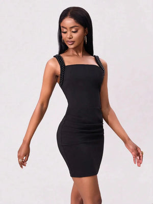 IREP Stealth Wealth Destiny Bead Trimmed Strap Dress Dress iRepBrand