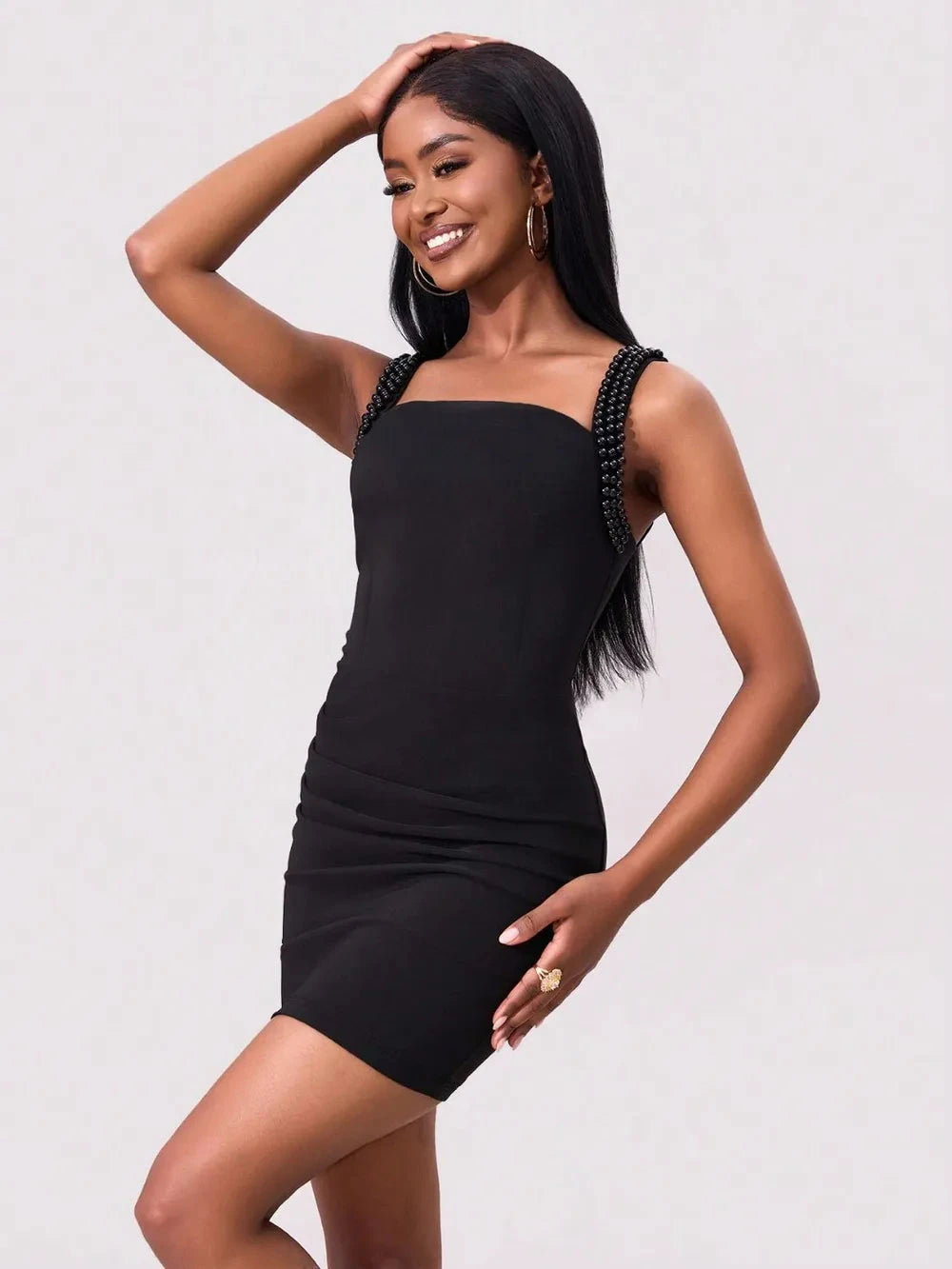 IREP Stealth Wealth Destiny Bead Trimmed Strap Dress Dress iRepBrand