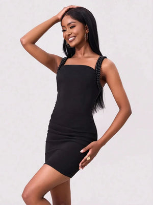 IREP Stealth Wealth Destiny Bead Trimmed Strap Dress Dress iRepBrand