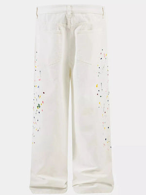IREP Stealth Wealth Doyln Paint Splatter Wide Leg Jeans Jeans iRepBrand