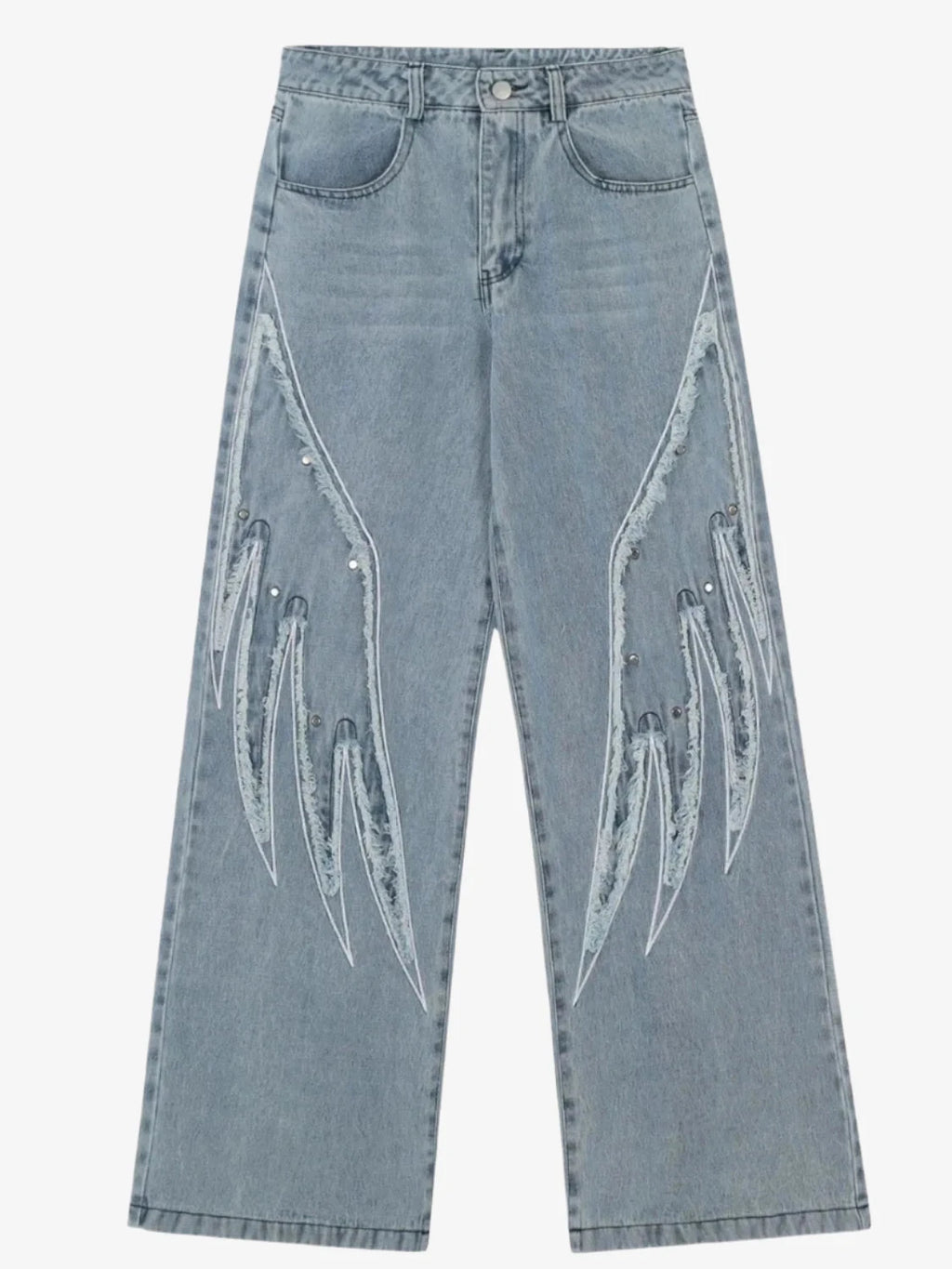 IREP Stealth Wealth Endellion Wing Design Wide Leg Jeans Jeans iRepBrand