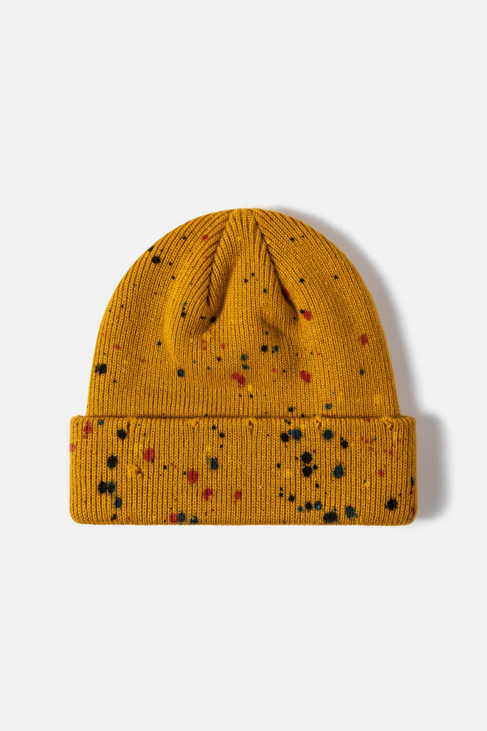 IREP Stealth Wealth Finley Paint Drip Rib-Knit Cuff Beanie Hat iRepBrand