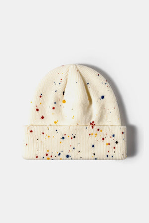 IREP Stealth Wealth Finley Paint Drip Rib-Knit Cuff Beanie Hat iRepBrand
