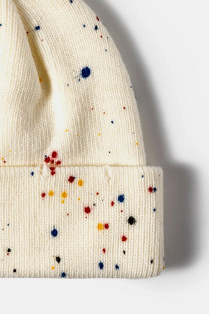 IREP Stealth Wealth Finley Paint Drip Rib-Knit Cuff Beanie Hat iRepBrand