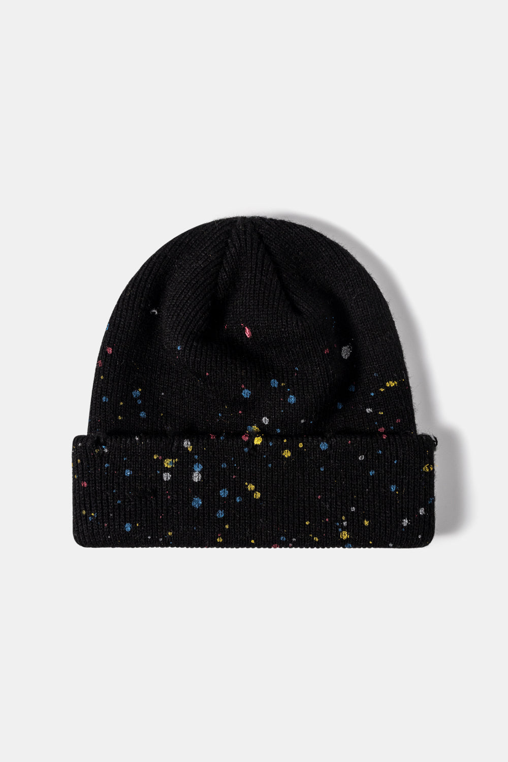 IREP Stealth Wealth Finley Paint Drip Rib-Knit Cuff Beanie Hat iRepBrand